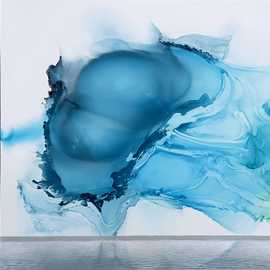 Water (The Voyage) by Bryan Leister | 48 inches  X 85 inches  | ink and oil paint on aluminum