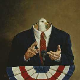 Peace Candidate by Bryan Leister | 11 inches  X 16 inches  | oil on board