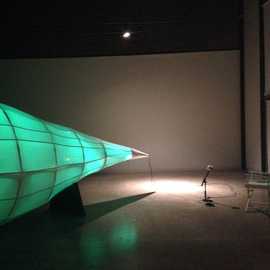 listener sculpture by Bryan Leister | variable dimensions | code and sensors | murmur installation