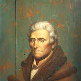 Daniel Boone by Bryan Leister | 11 inches  X 14 inches  | oil on board