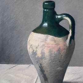 Olive Vessel by Bryan Leister | 17 inches  X 14 inches  | Pastel on Paper
