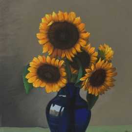 Sunflowers by Bryan Leister | 18 inches  X 24 inches  | Pastel on Paper