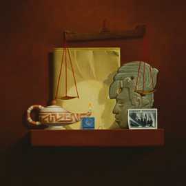 Tax Conference by Bryan Leister | 36 inches  X 24 inches  | oil on board