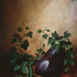 Eggplant by Bryan Leister | 11 inches  X 14 inches  | oil on board