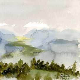 Innsbruck by Bryan Leister | 10 inches  X 7 inches  | watercolor on paper