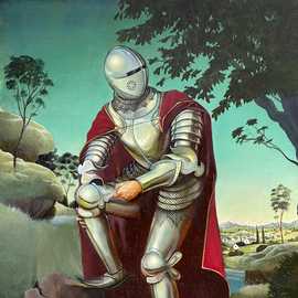 Knight by Bryan Leister | 11 inches  X 15 inches  | oil on board