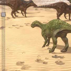 Dinosaur ridge 200 million years ago by Bryan Leister | code | Dinosaur Ridge
