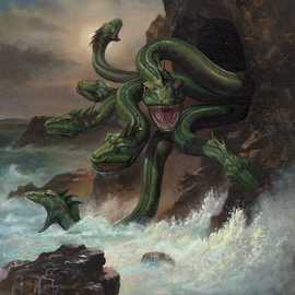 hydra by Bryan Leister | 8.5 inches  X 9 inches  | oil on board